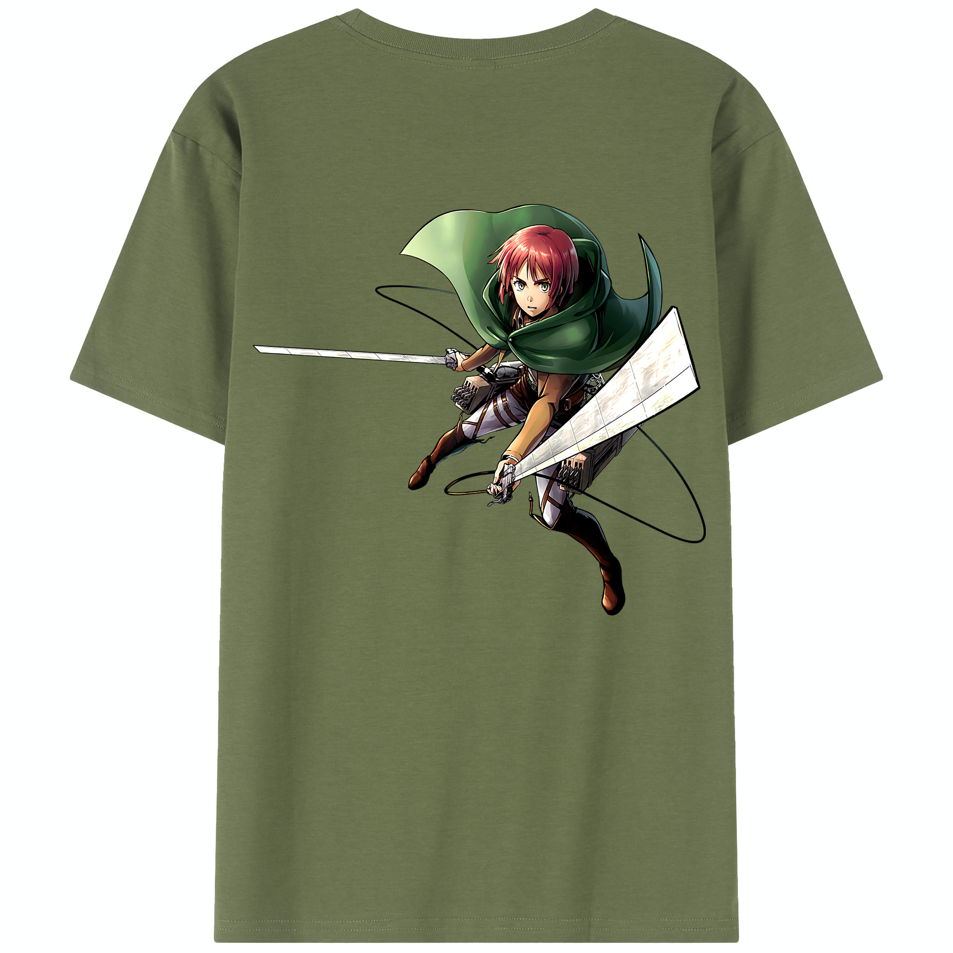 （画像用） 進撃の巨人 Attack on Titan 綿100％半袖Tシャツ（背面プリント）